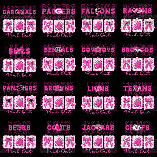 32 Pink Out NFL Name Designs PNG