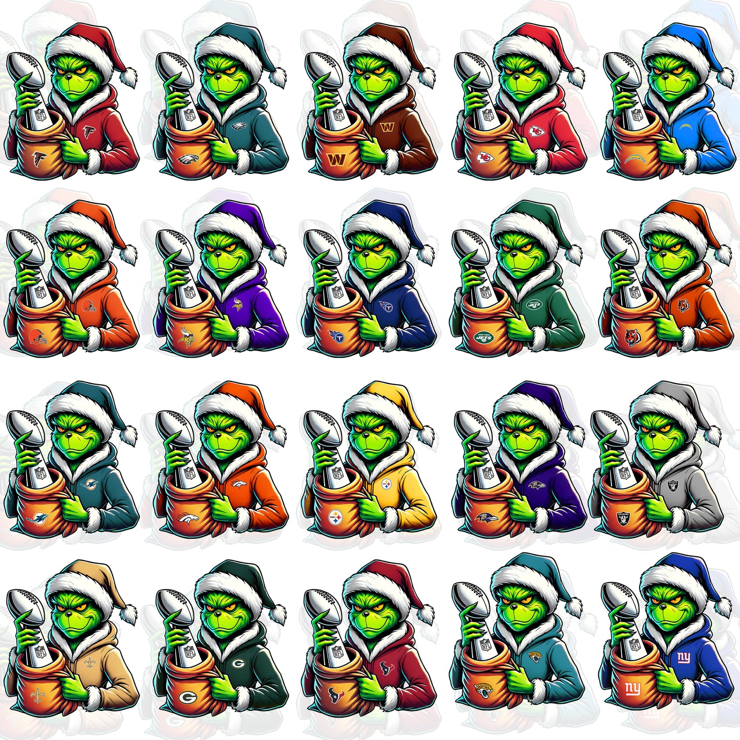 Grinch NFL T Shirt Designs Vol3