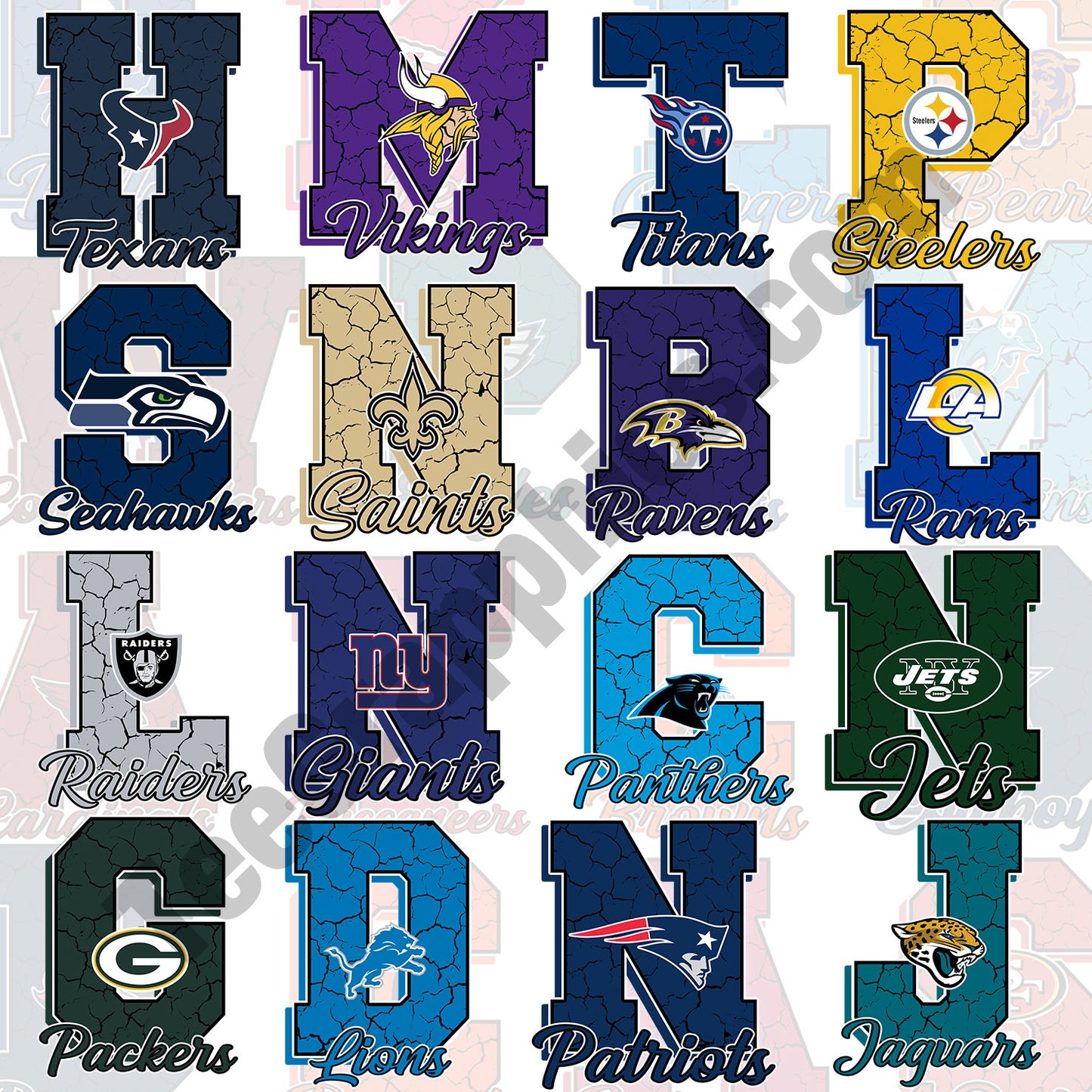 32 NFL Letters T Shirt Designs