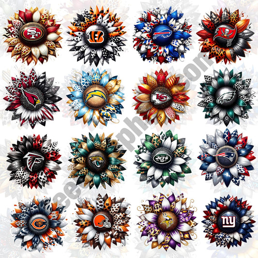 32 Sunflower NFL T Shirt Designs