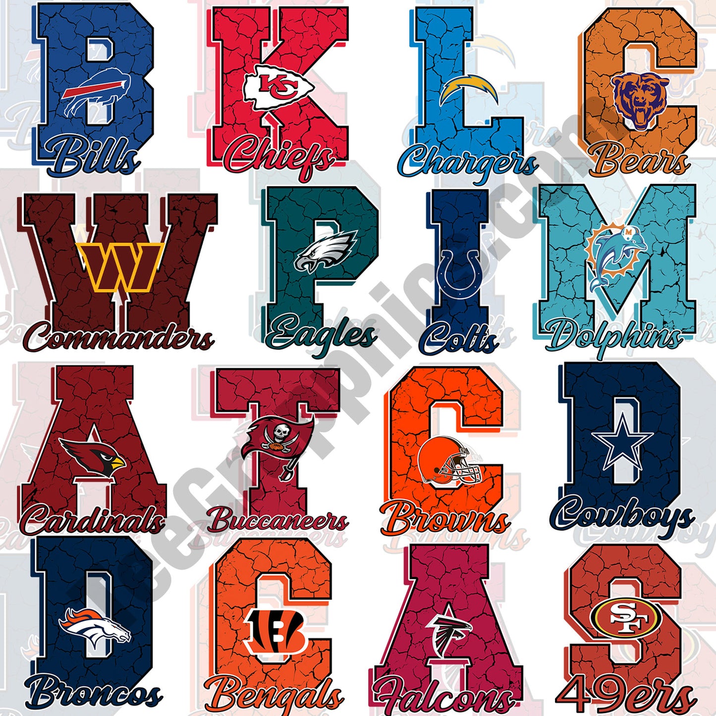 32 NFL Letters T Shirt Designs