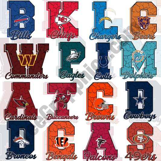 32 NFL Letters T Shirt Designs