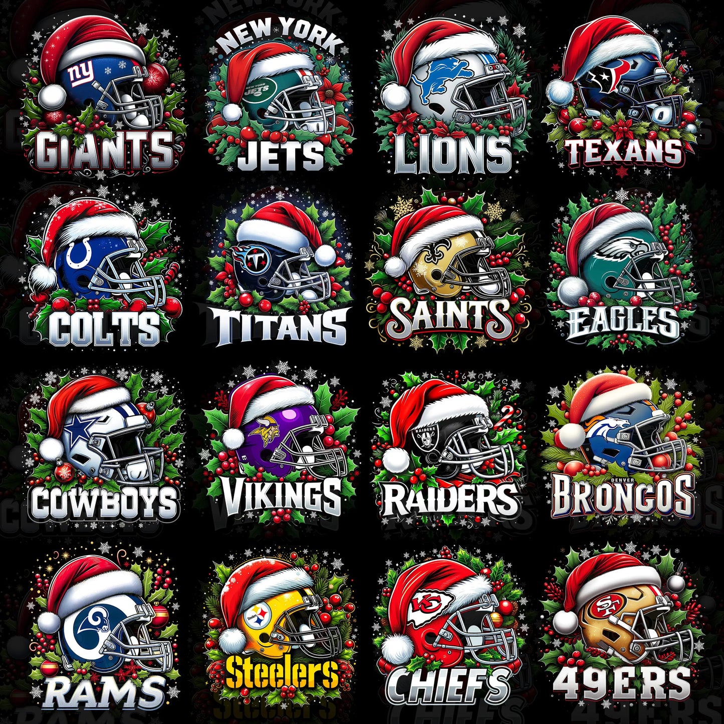Christmas NFL T Shirt Designs TeeGrapphics