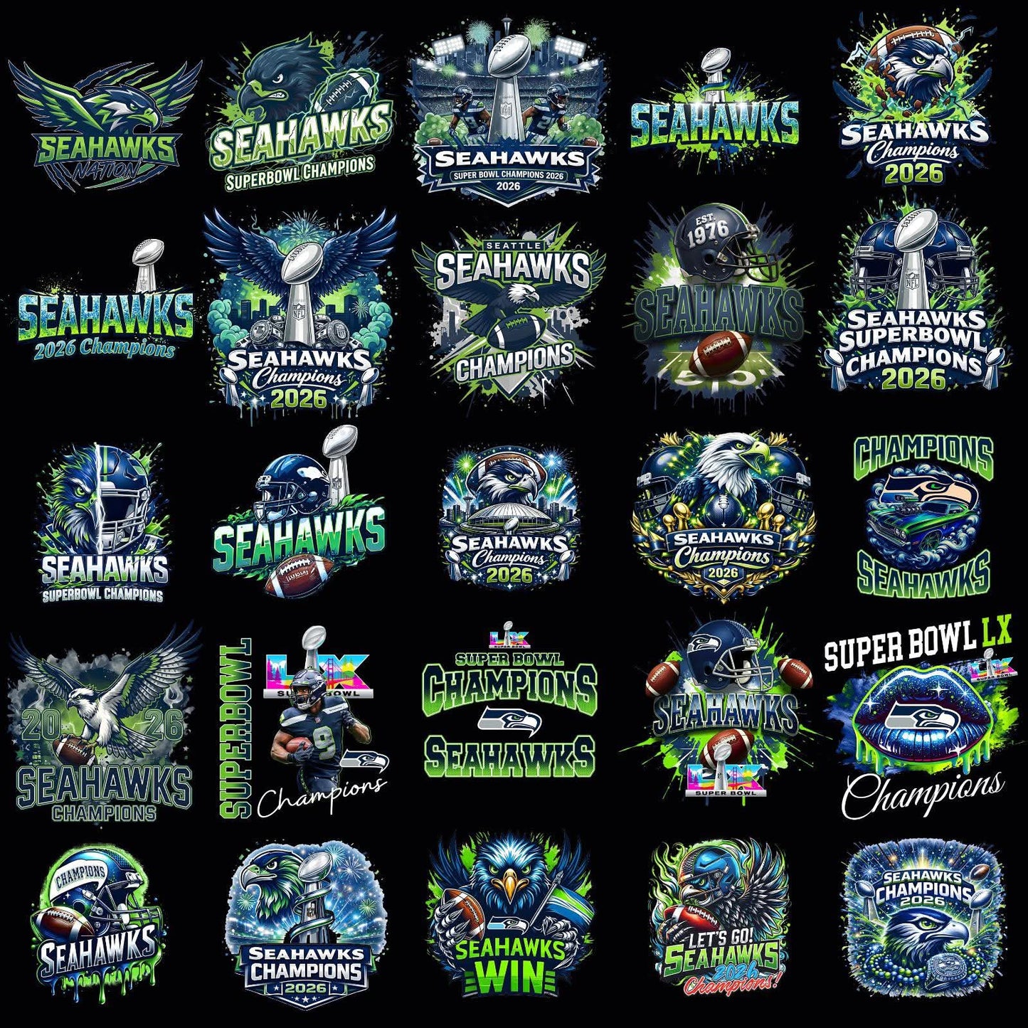 26 Seahawks Champion T Shirt Designs