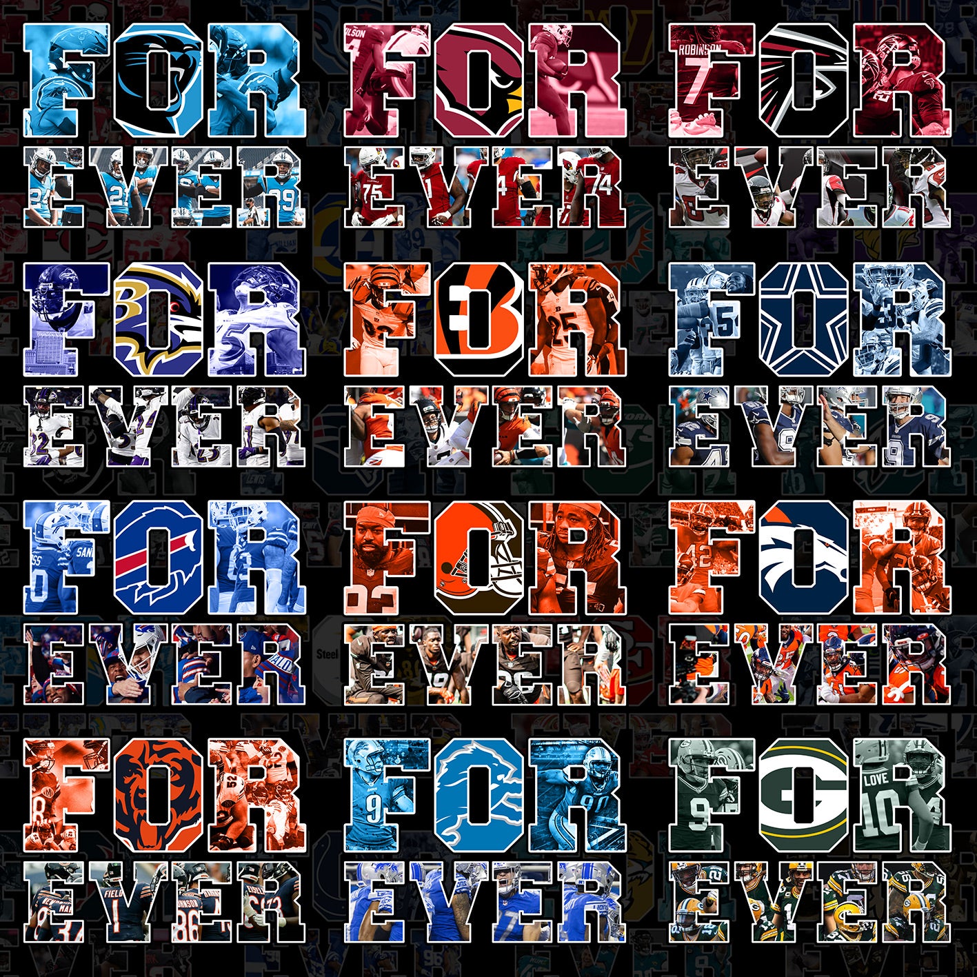 32 Forever NFL T Shirt Designs