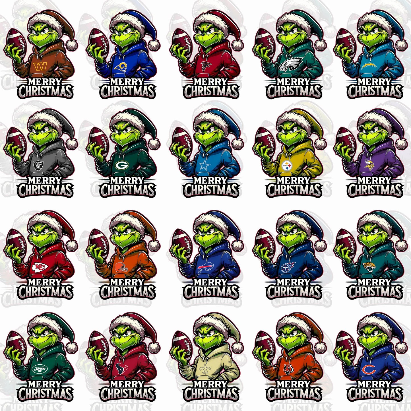 Grinch NFL T Shirt Designs Vol 2 TeeGrapphics