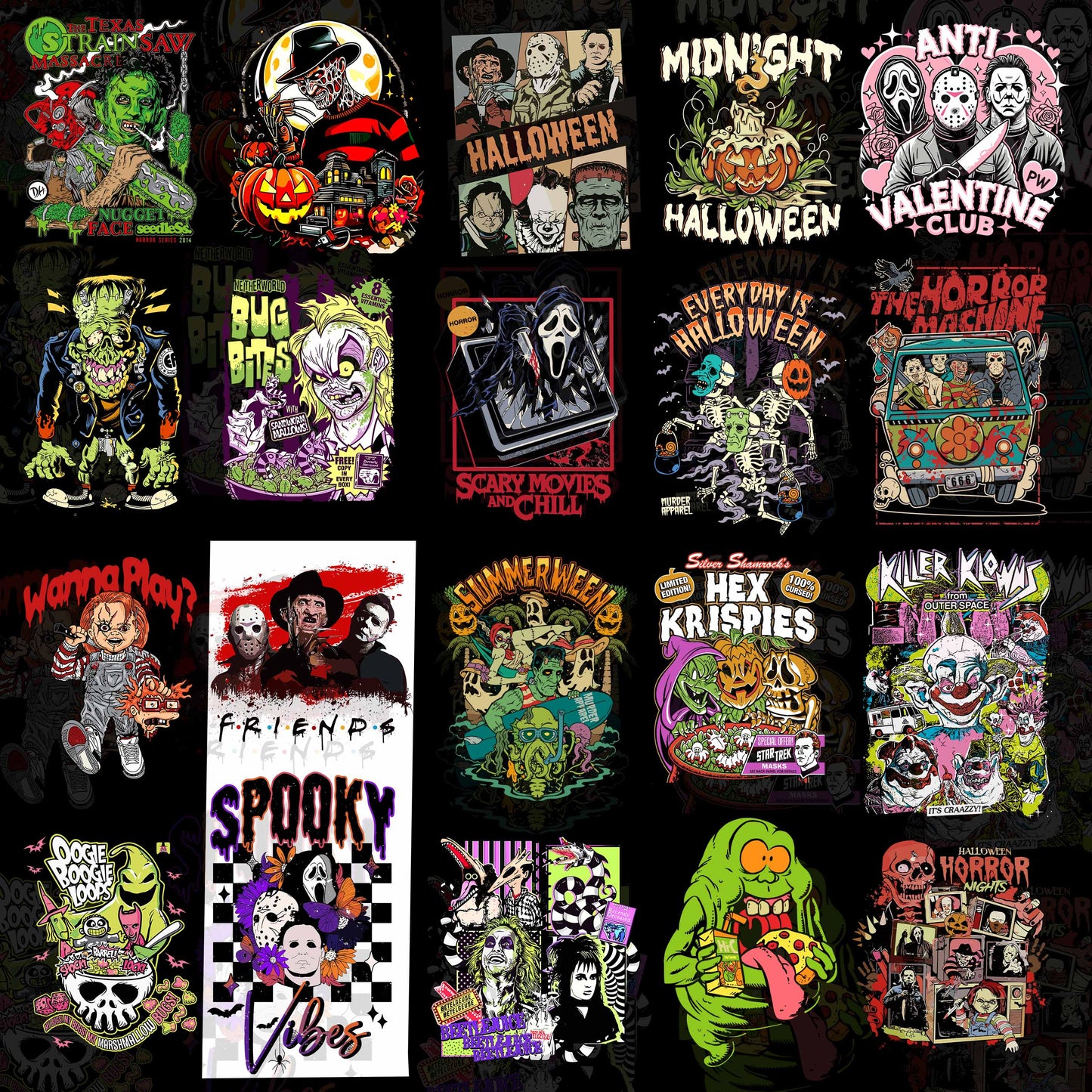 80 Exclucive Halloween T Shirt Designs PNG+SVG