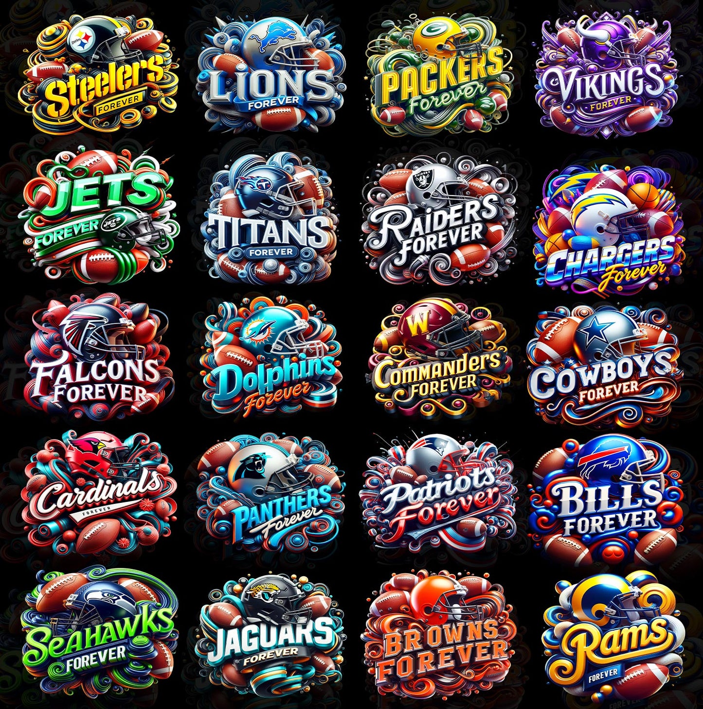32 NFL Forever T Shirt Designs