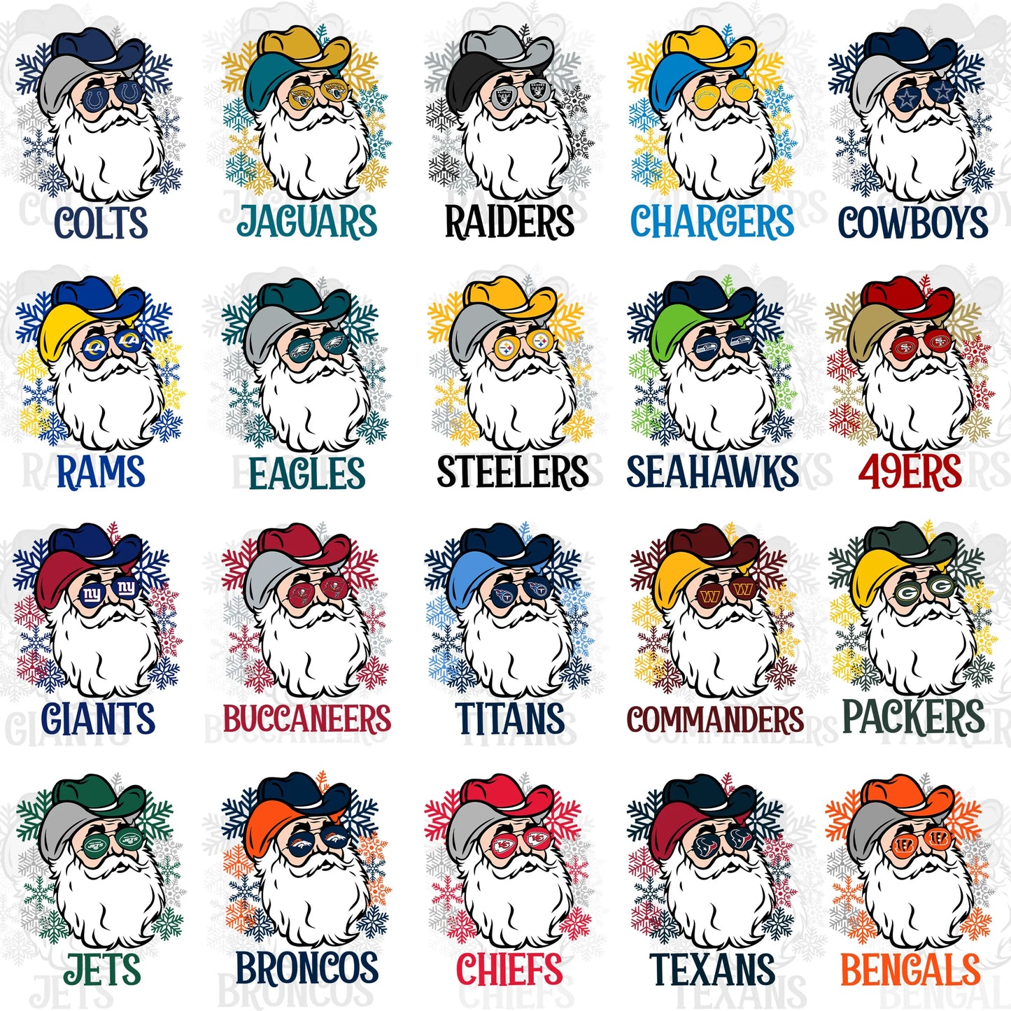 NFL Santa T Shirt Designs, All 32 Teams Included TeeGrapphics