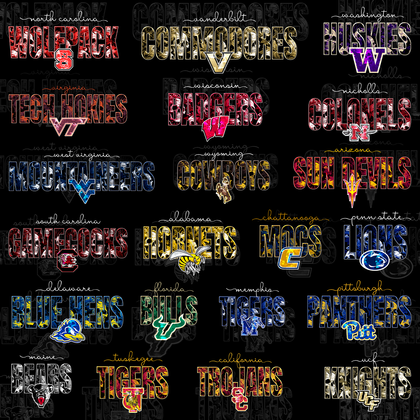 60 NCAA Skull Theme T Shirt Deisgns