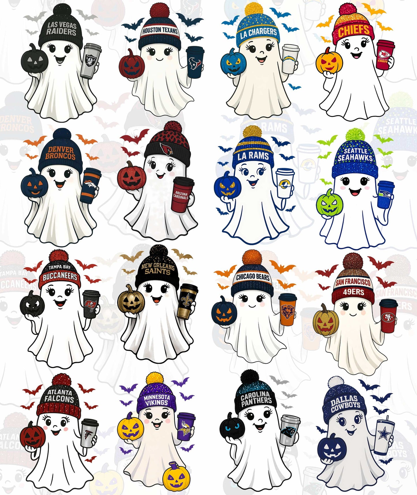 32 NFL Cute Ghost T Shirt Designs