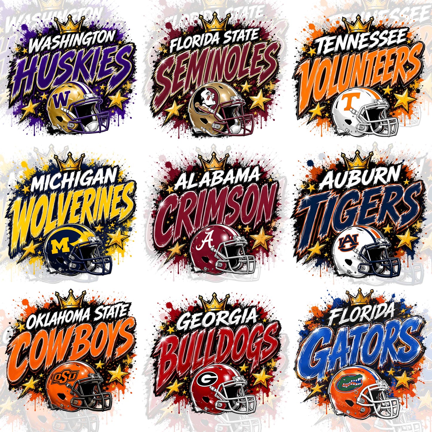 32 Exclusive Graffiti NFL Designs PNG, FREE College Teams