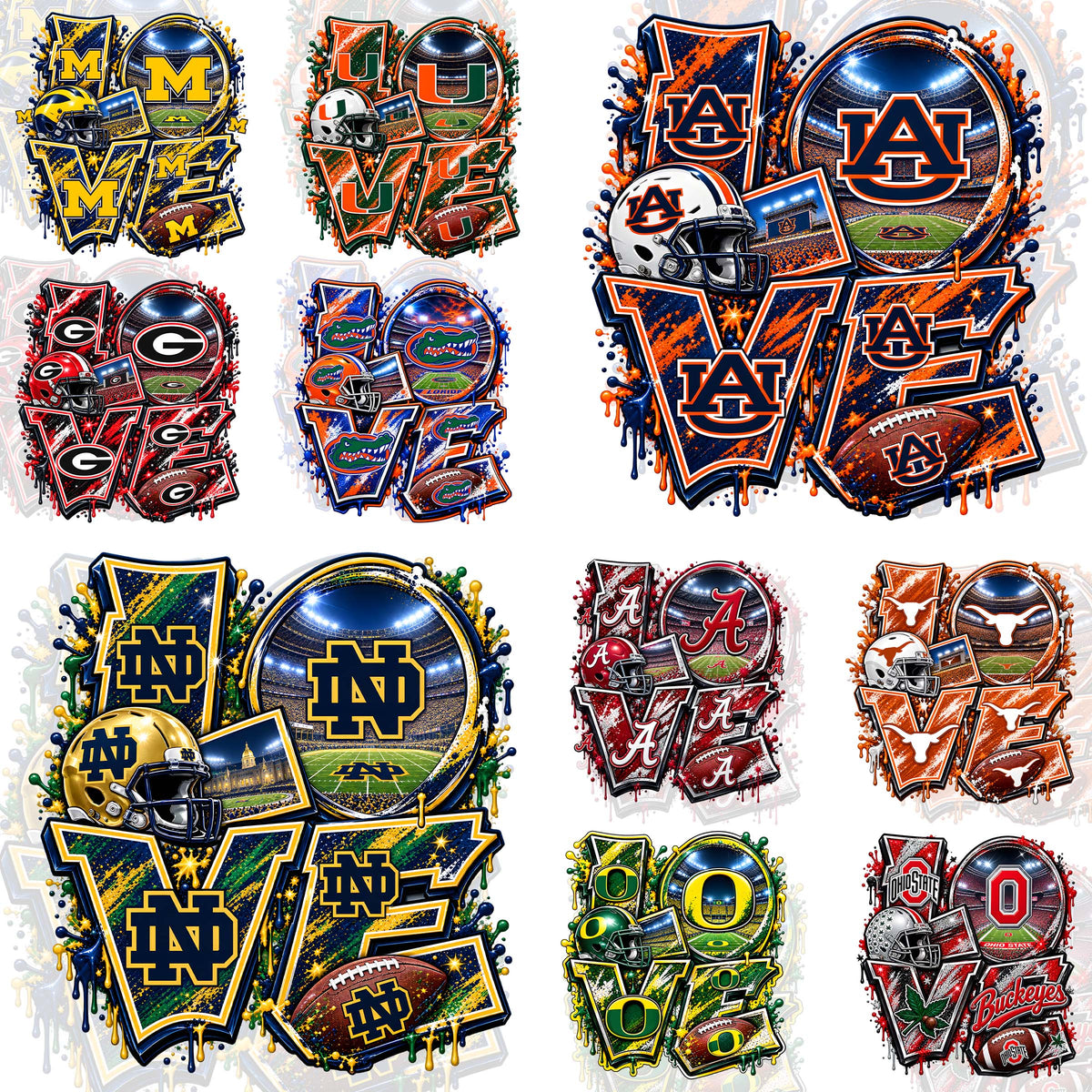 32 NFL Love T Shirt Designs+FREE 10 College Designs
