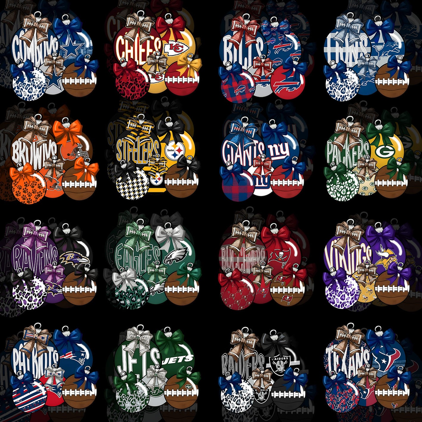 Christmas Ornament NFL T Shirt Designs