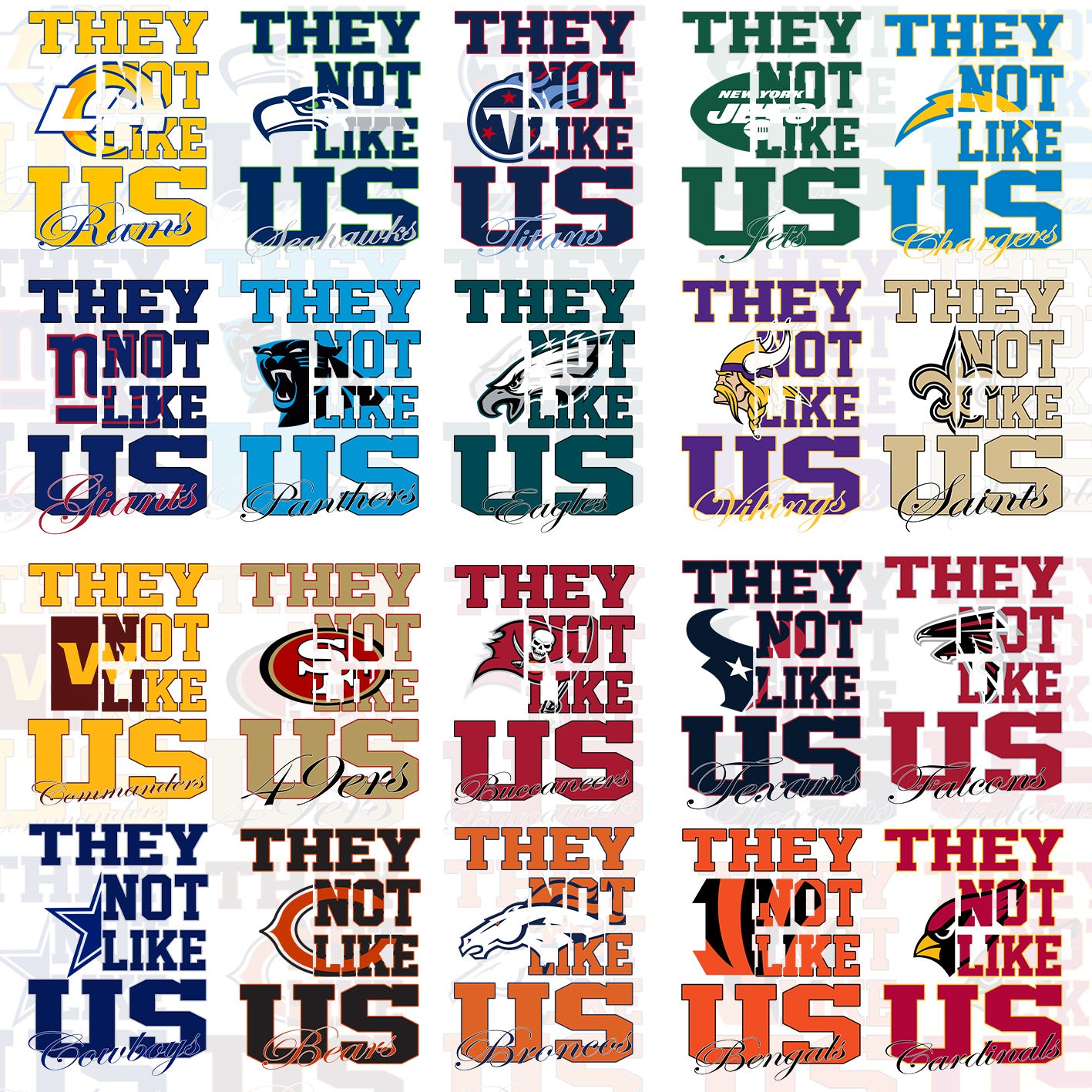 32 They Not Like Us NFL T Shirt Deisgns
