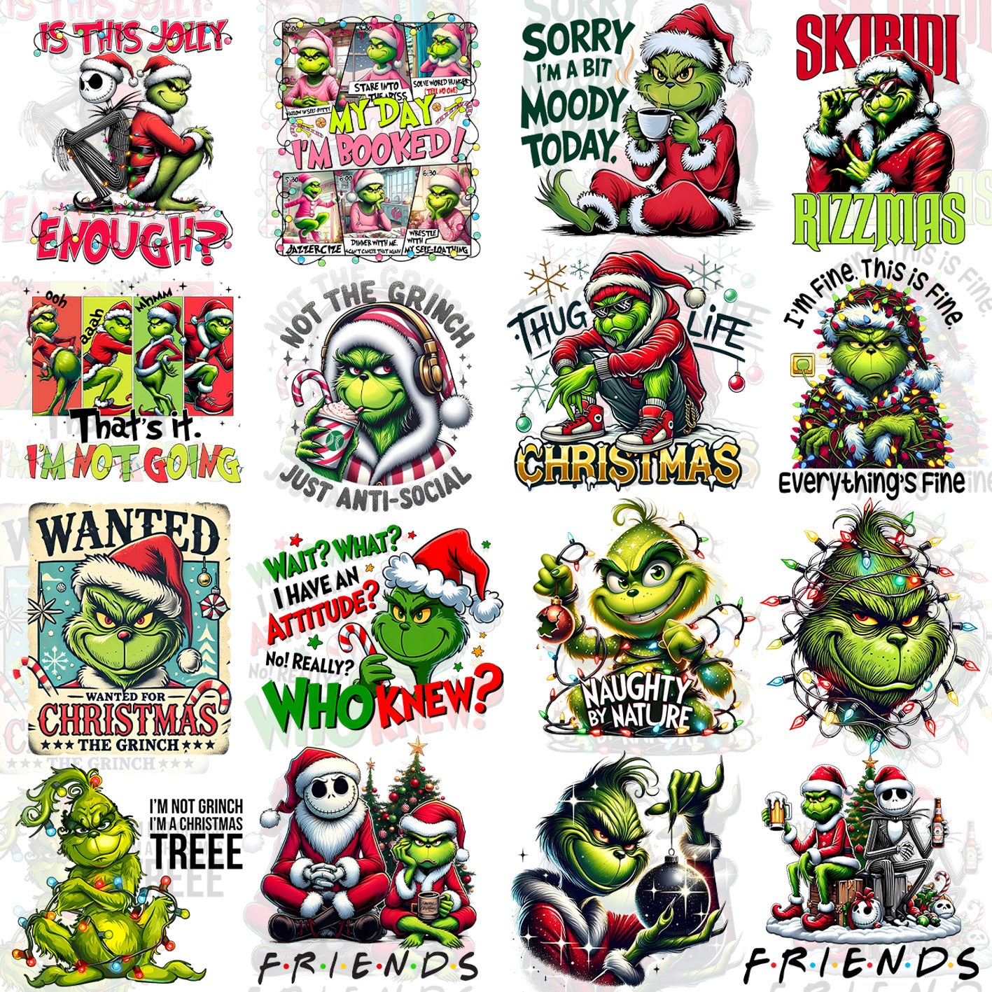 32 Grinch T Shirt Deisgns vol 2