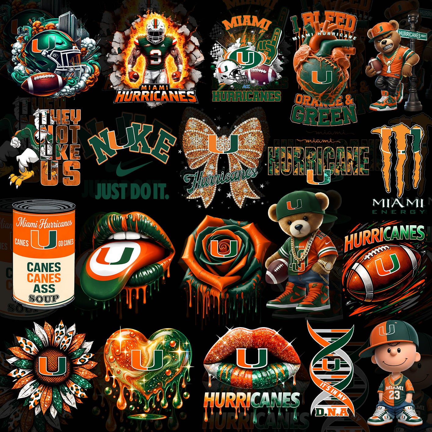 20 Miami Hurricanes T Shirt Designs
