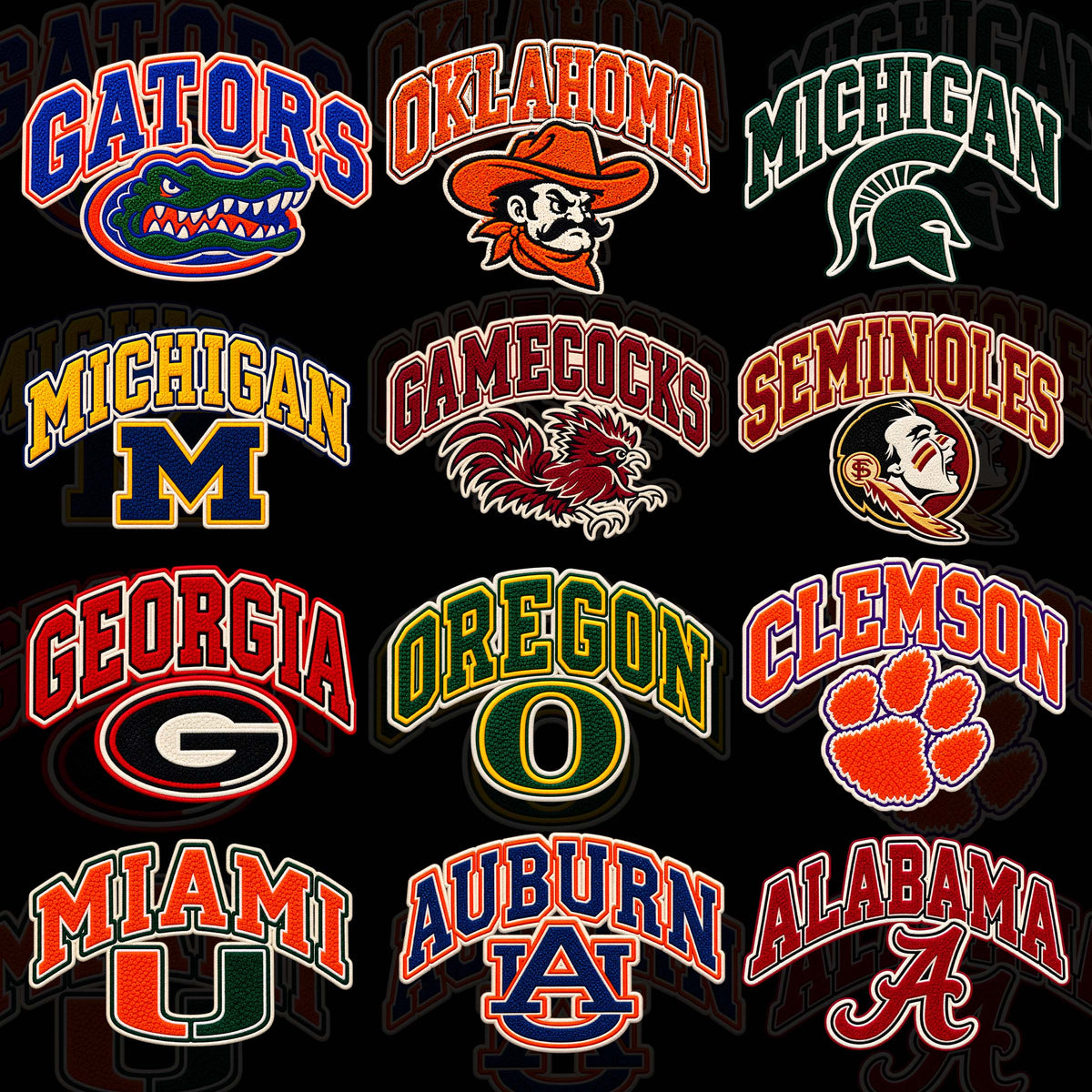 32 NFL Chenille Patch T Shirt Designs+FREE 12 College Designs