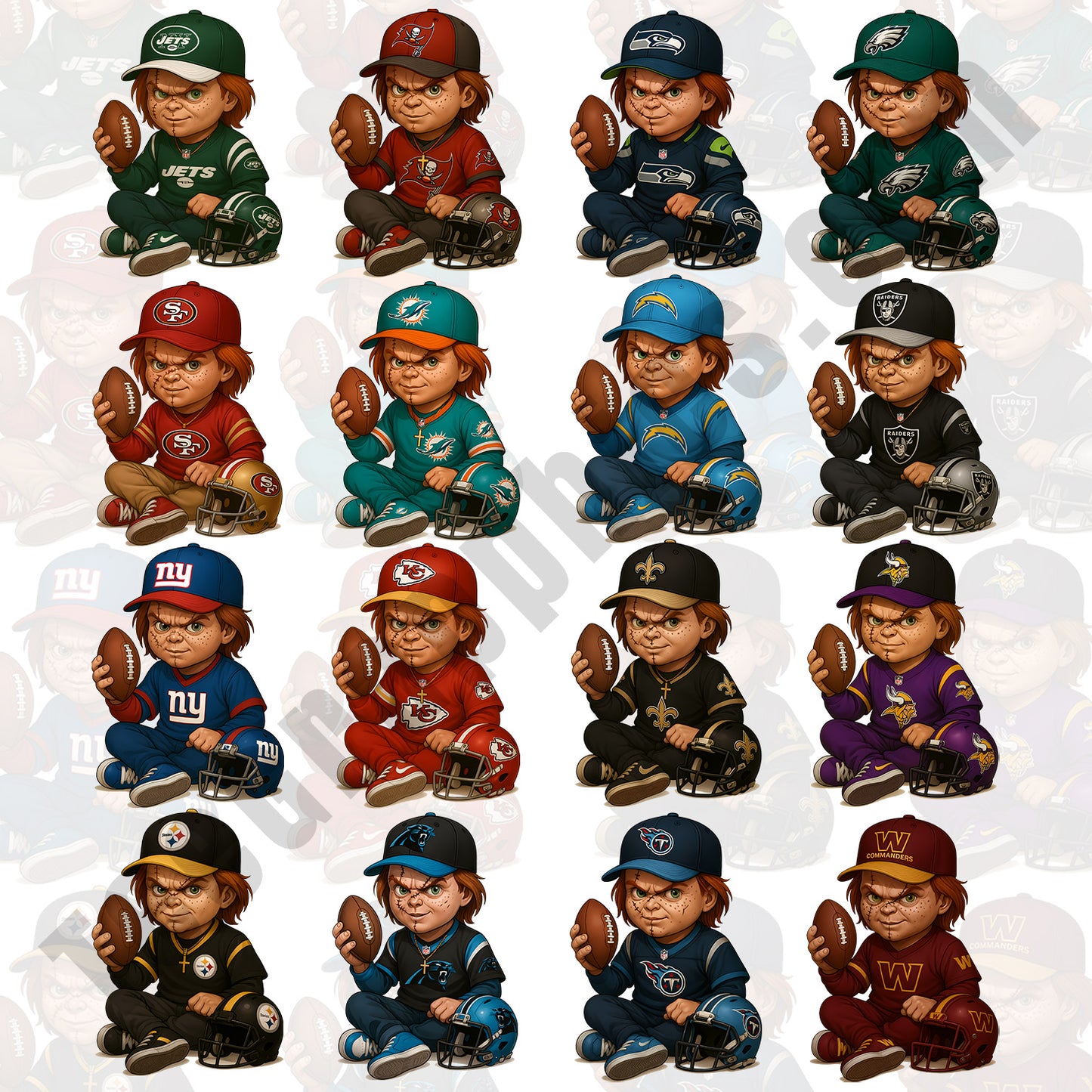 32 Chucky NFL T Shirt Designs