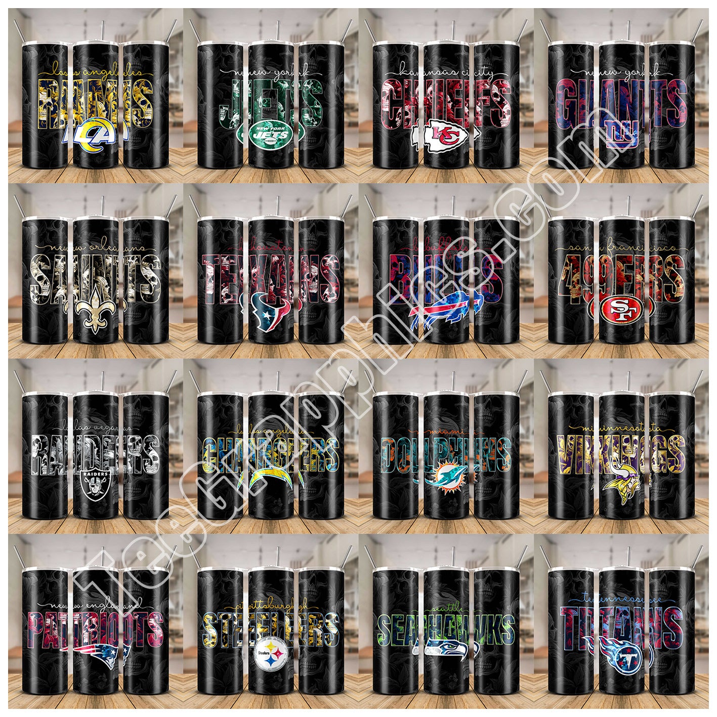 32 Skull Theme Tumbler Designs