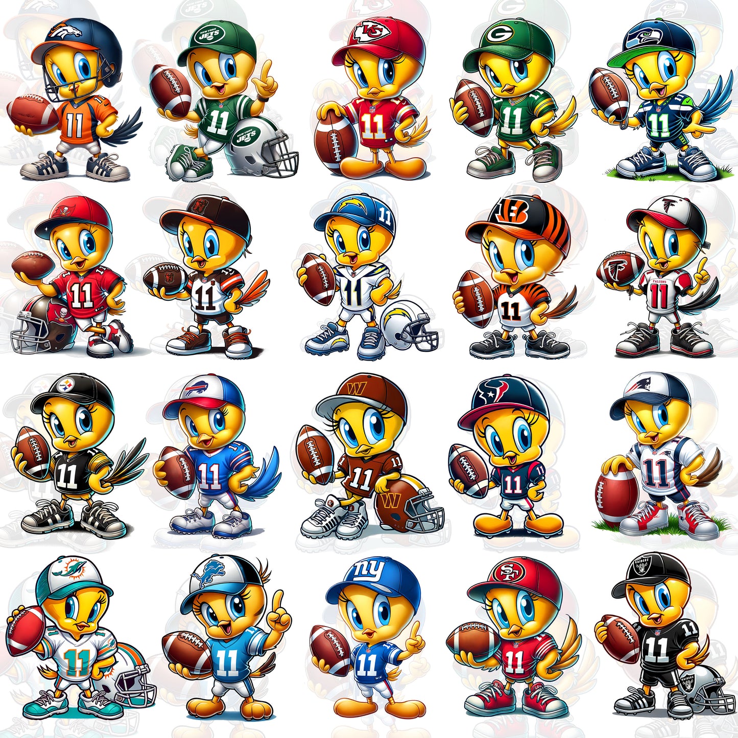 32 Tweety NFL T Shirt Designs