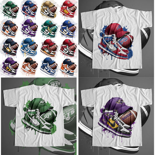 32 NFL Sneakers T Shirt Designs