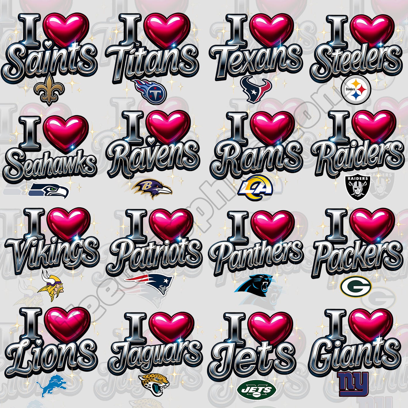 32 I Love NFL T Shirt Designs
