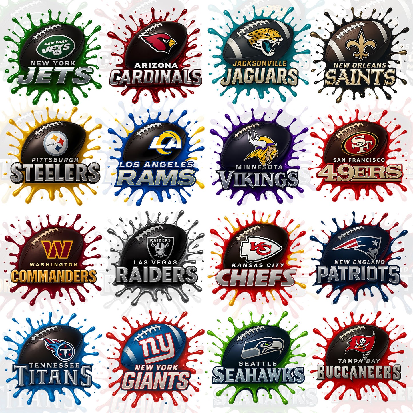 32 Splash NFL T shirt Designs