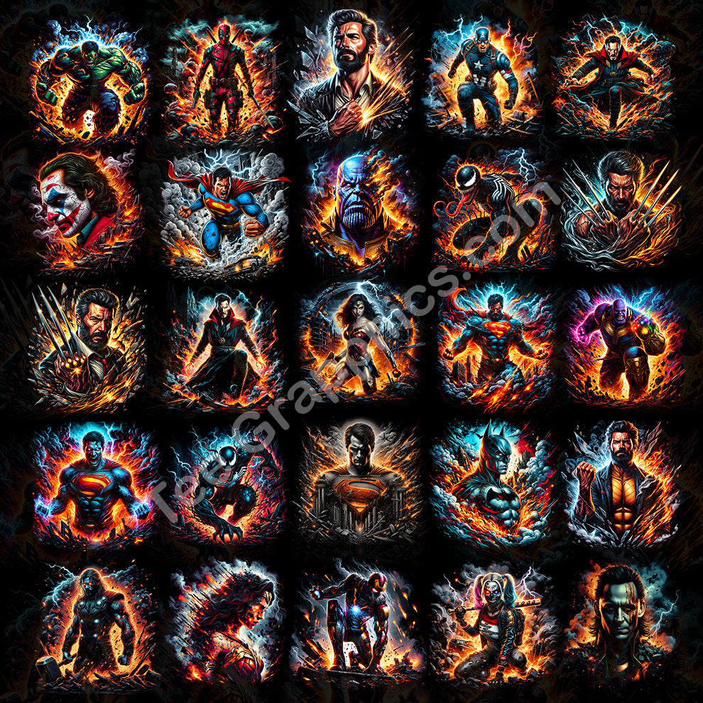 100Halftone Marvel Avengers T Shirt Designs
