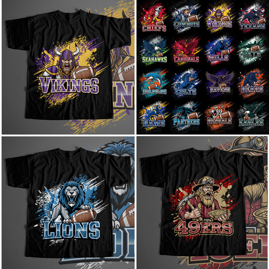 32 NFL Mascots T Shirt Designs