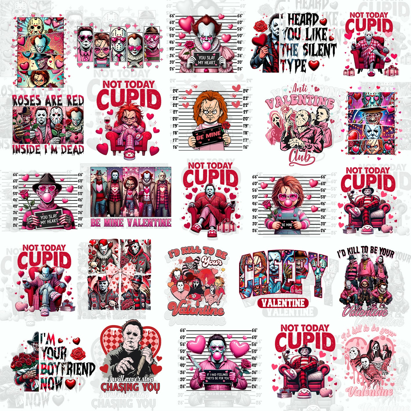 25 Horror Valentine's Day T Shirt Designs