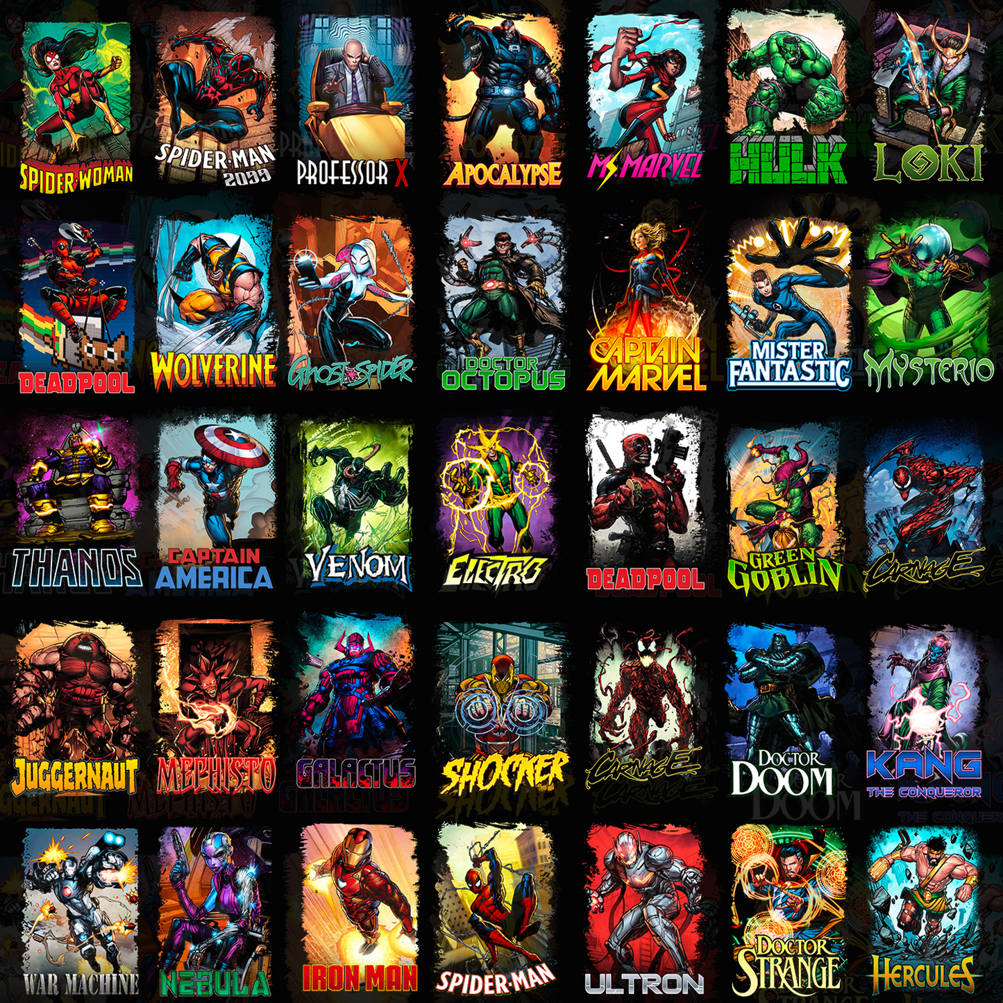 60 Marvel and DC Halftone T Shirt Designs