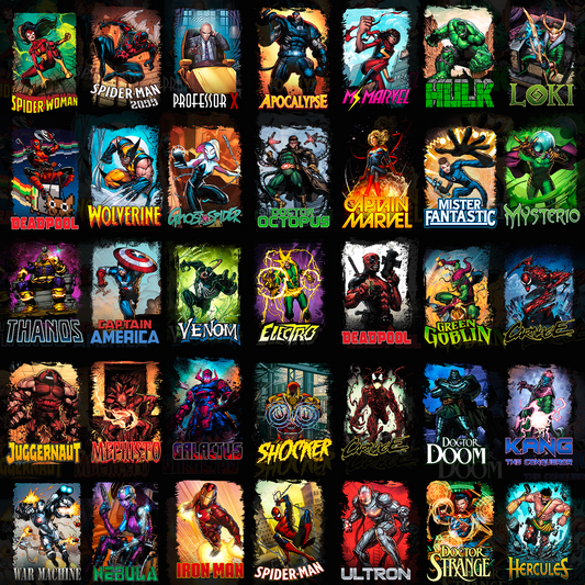 60 Marvel and DC Halftone T Shirt Designs