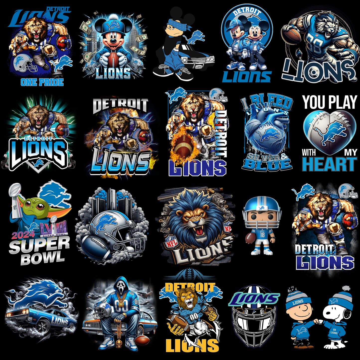 50 Detroit Lions T Shirt Designs
