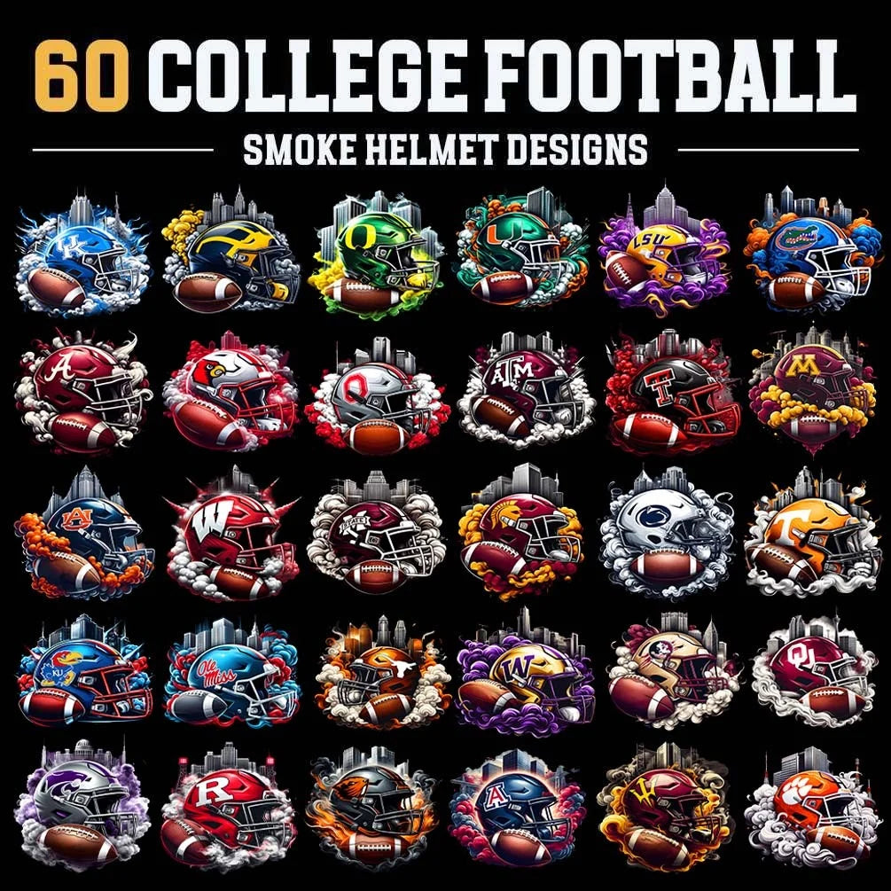60 Smoke College Football Teams Designs