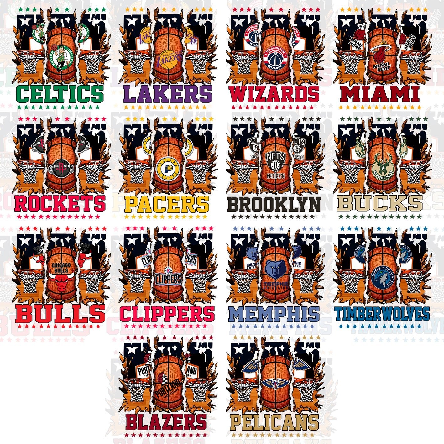 30 Broken Ball NBA T Shirt Designs