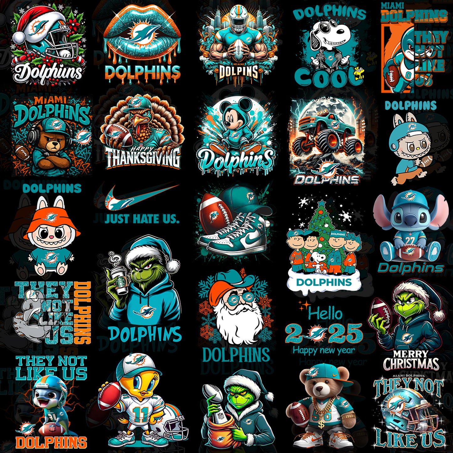 50 Miami Dolphins T Shirt Designs