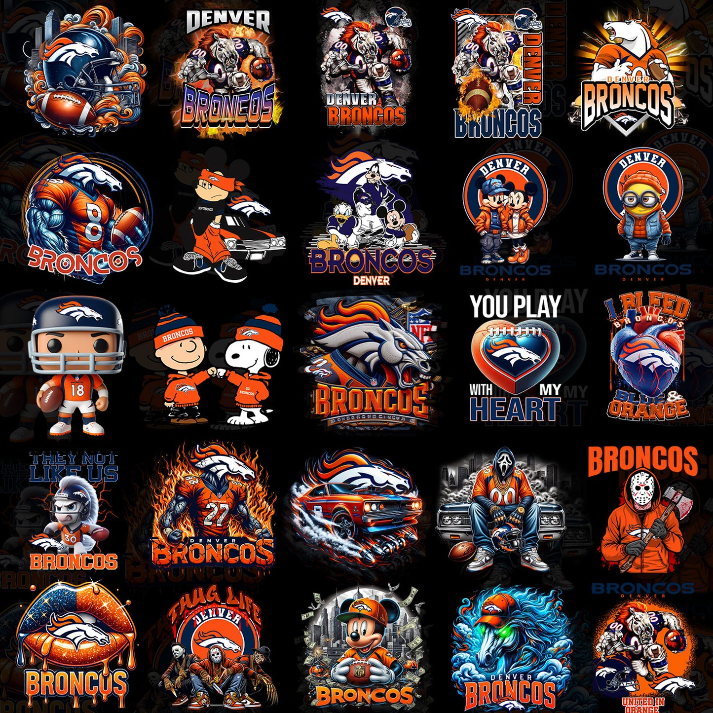50 Denver Broncos T Shirt Designs