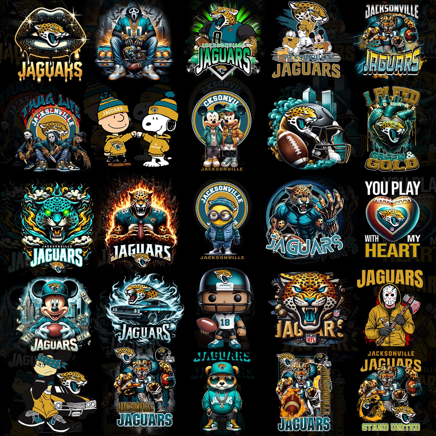 50 Jacksonville Jaguars T Shirt Designs