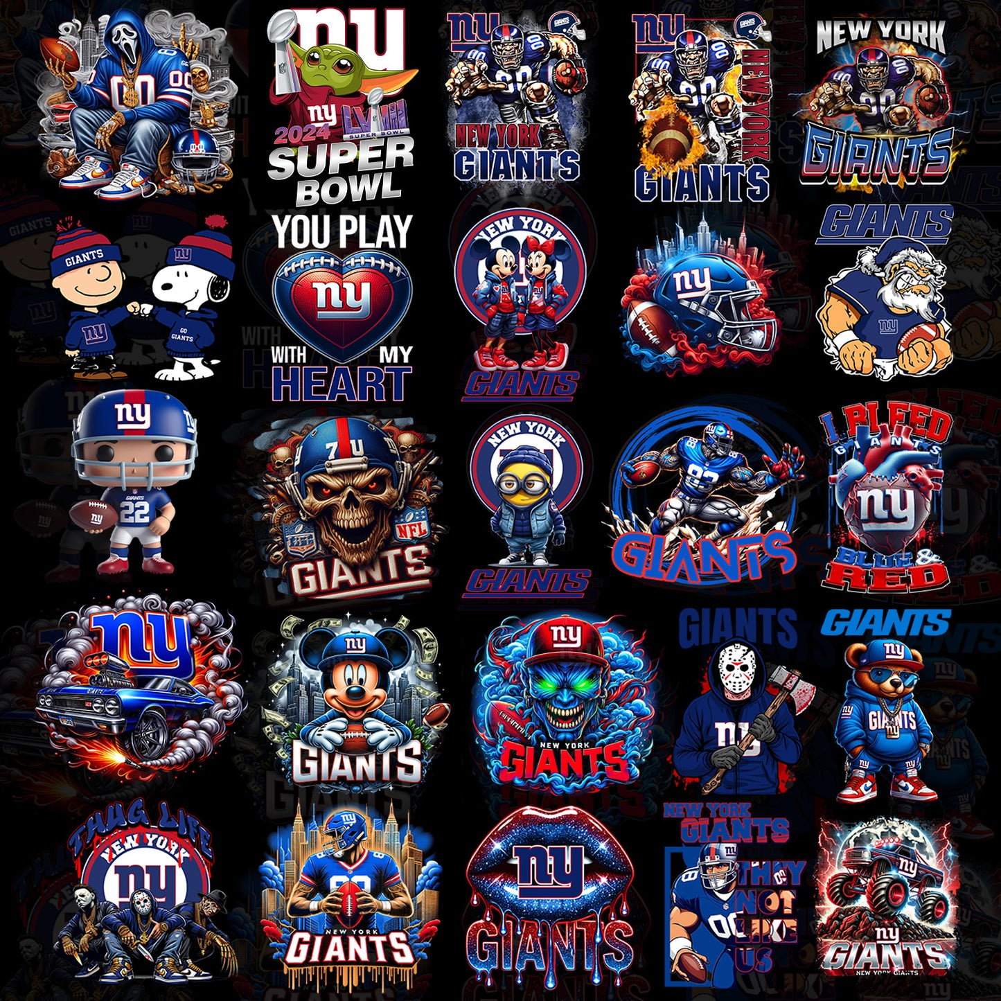 50 New York Giants T Shirt Designs