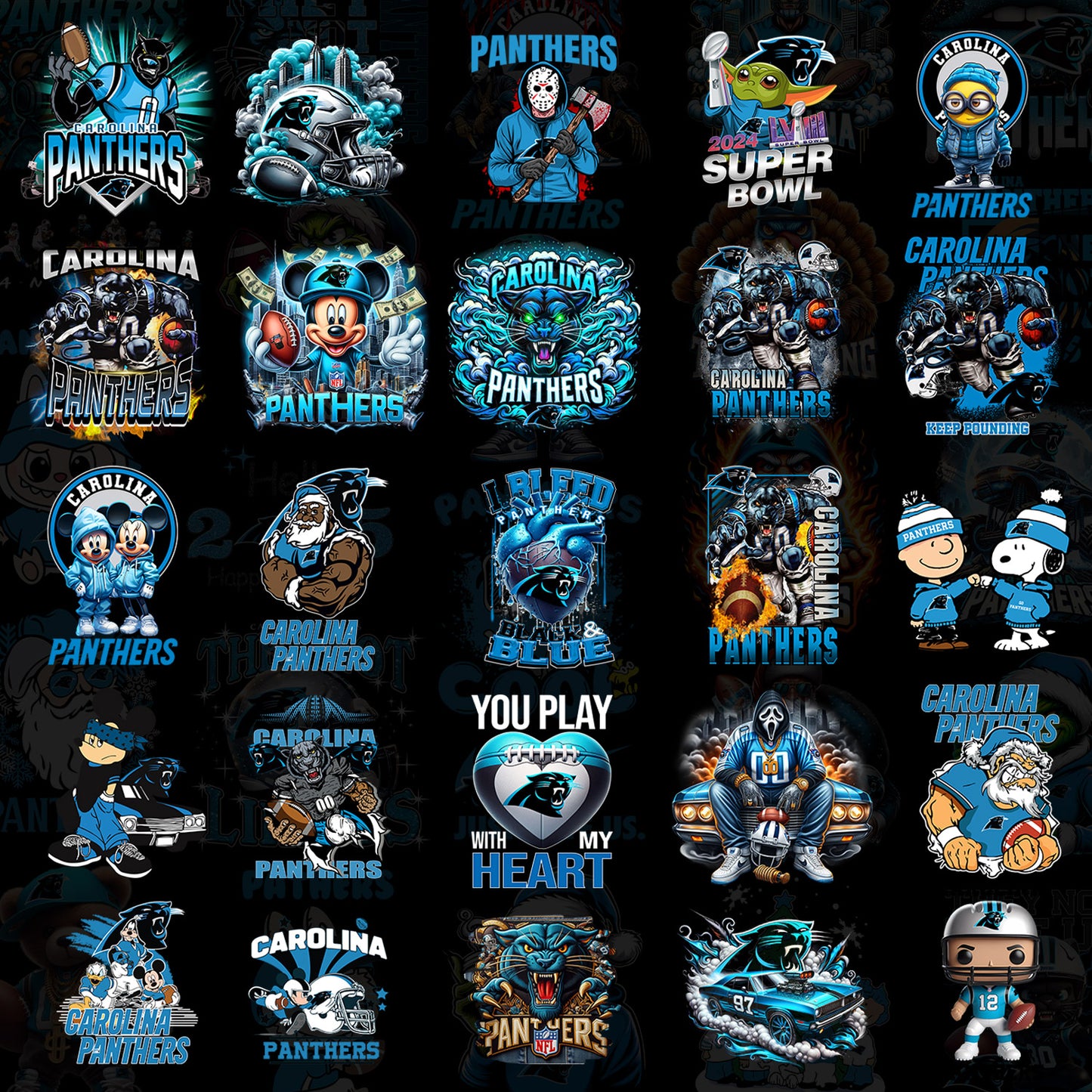 50 Carolina Panthers T Shirt Designs