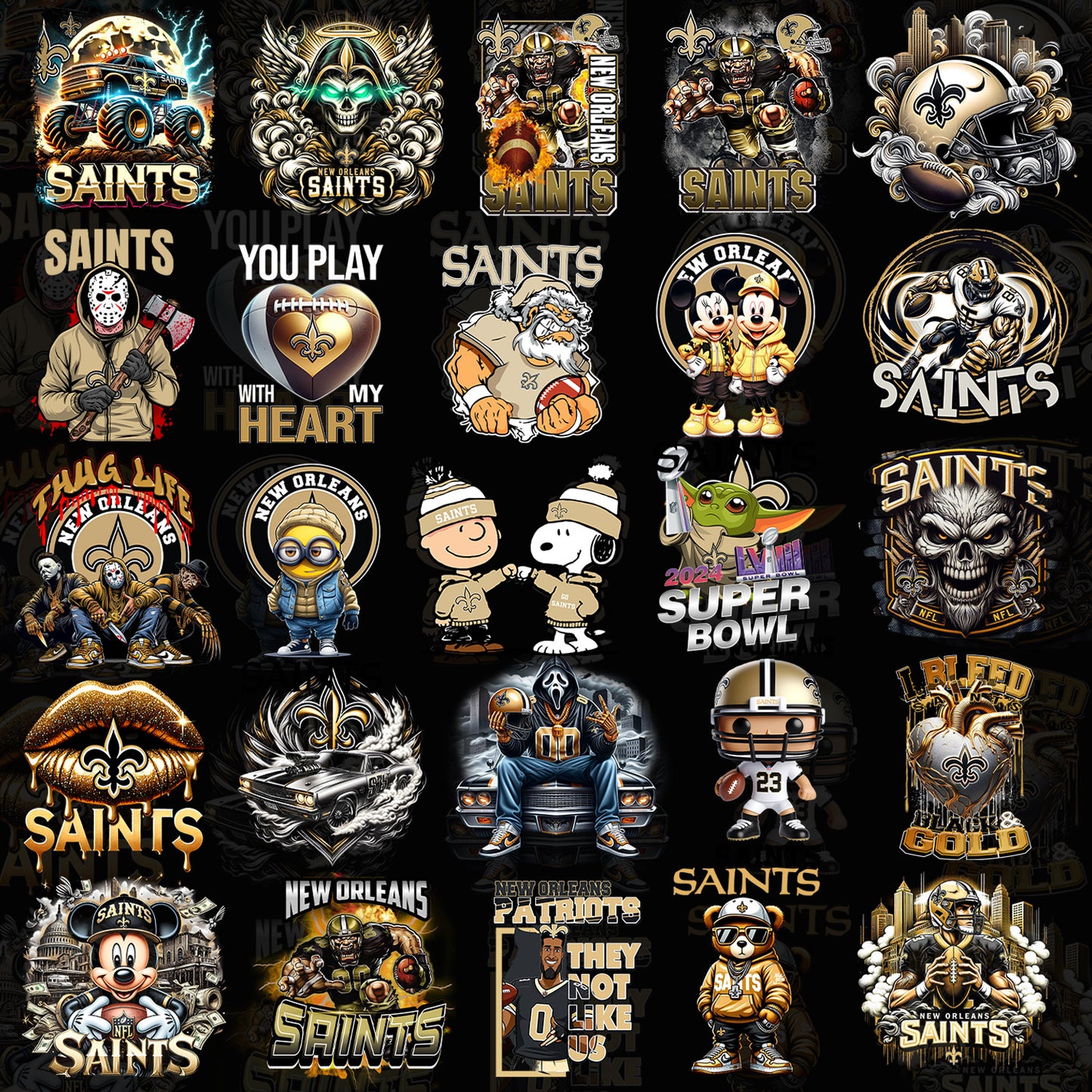 50 New Orleans Saints T Shirt Designs