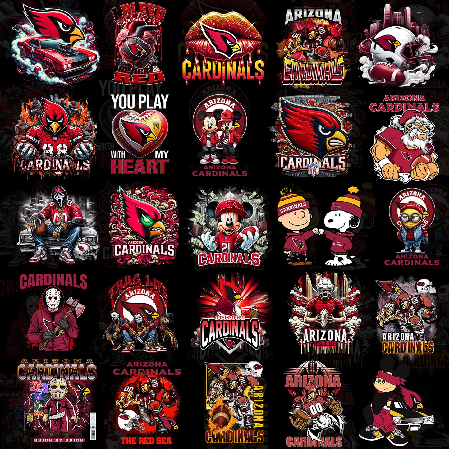 50 Arizona Cardinals T Shirt Designs