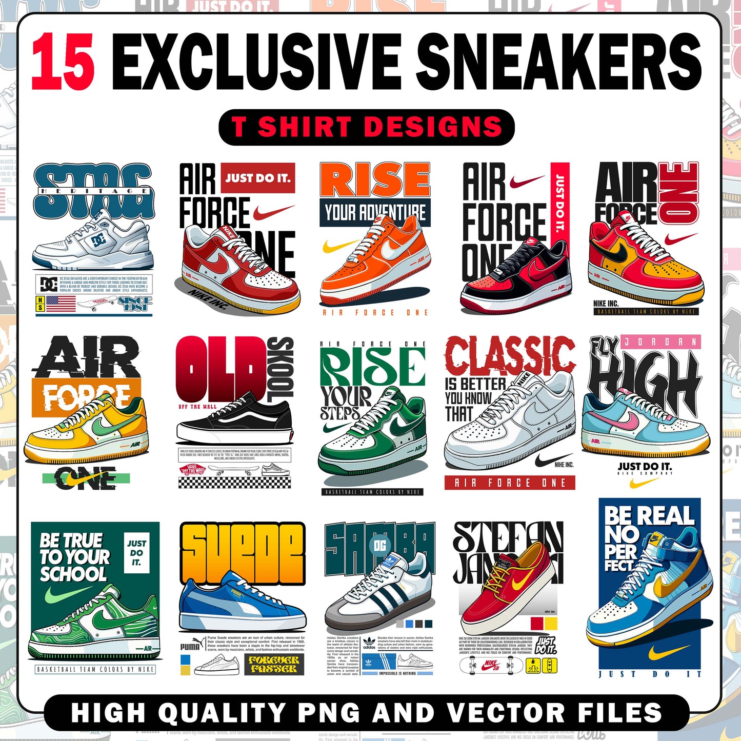 15 Sneakers T Shirt Designs