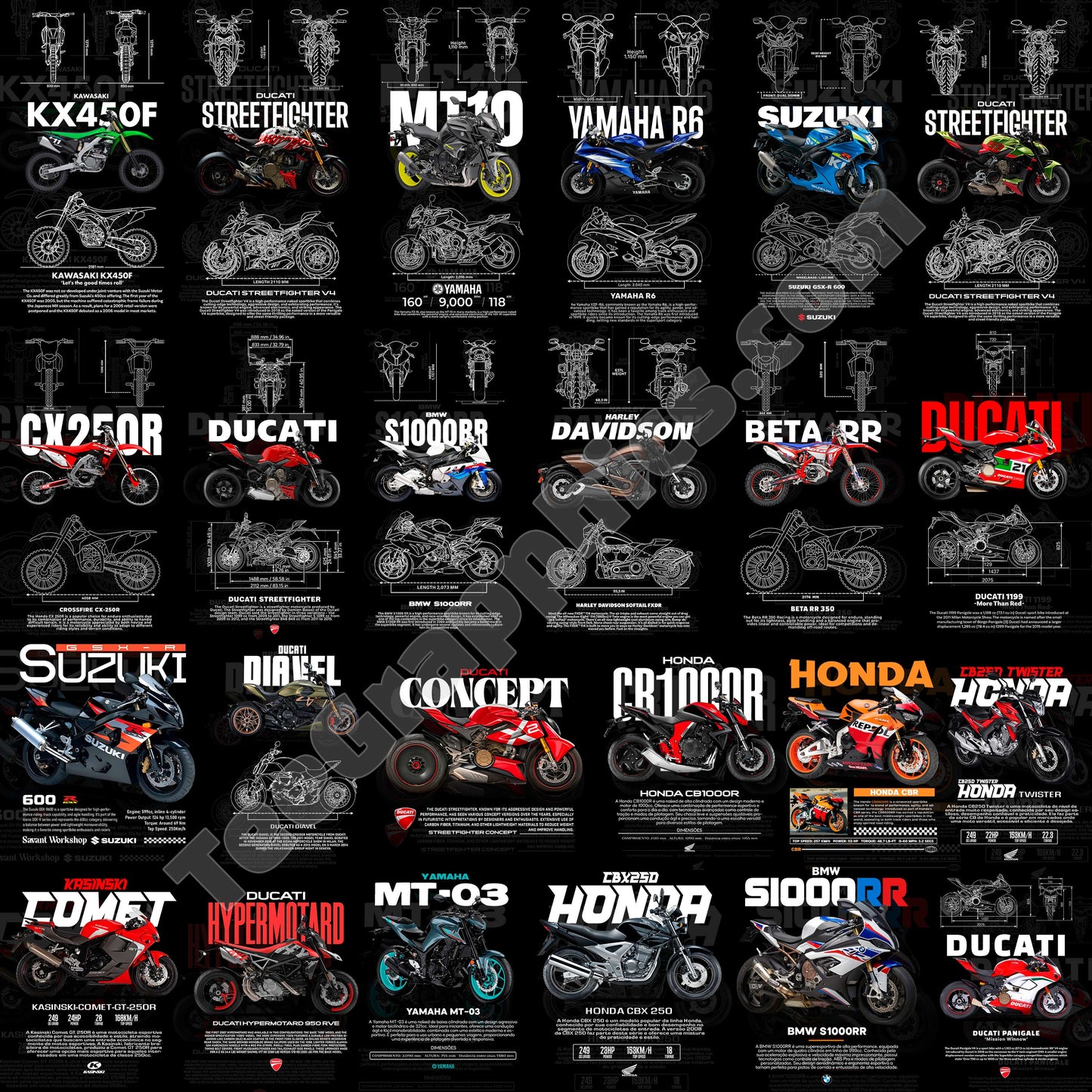 50 SuperBike T Shirt Designs