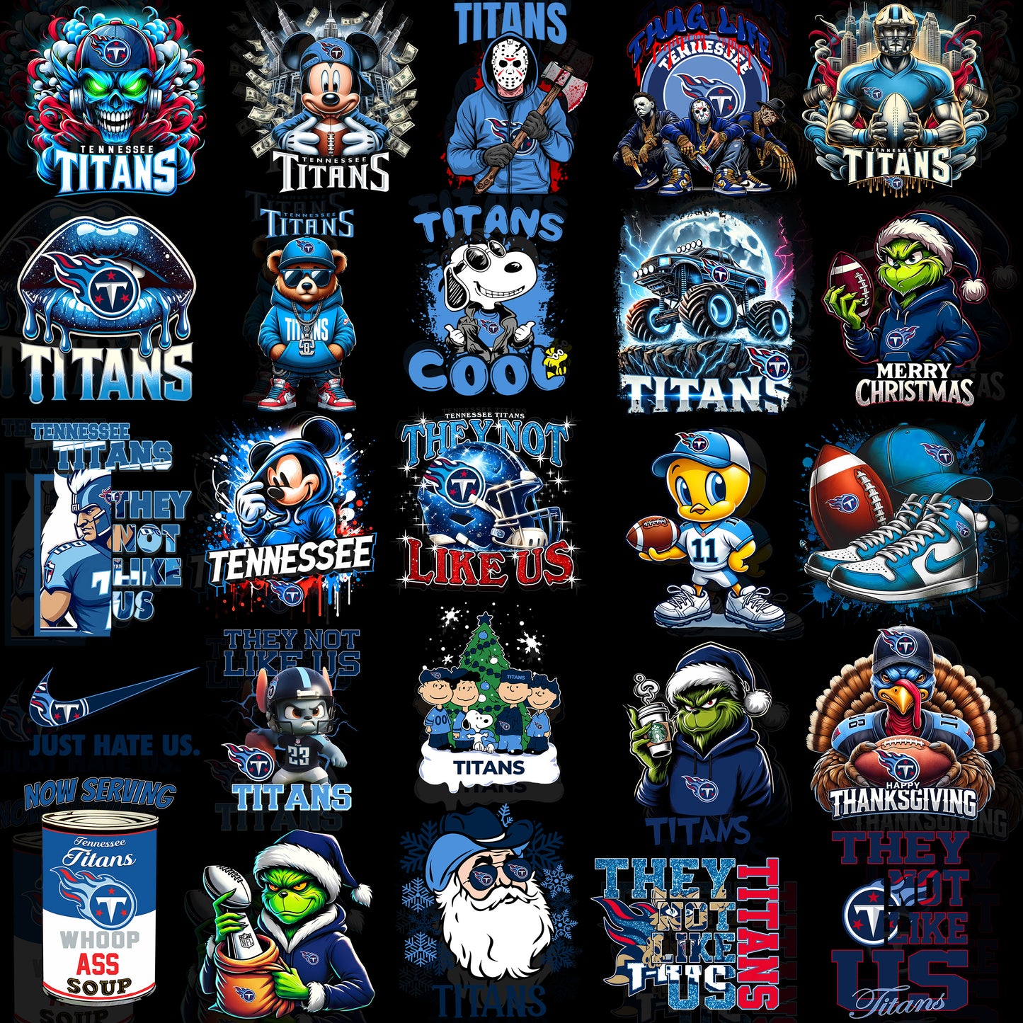 50 Tennessee Titans T Shirt Designs