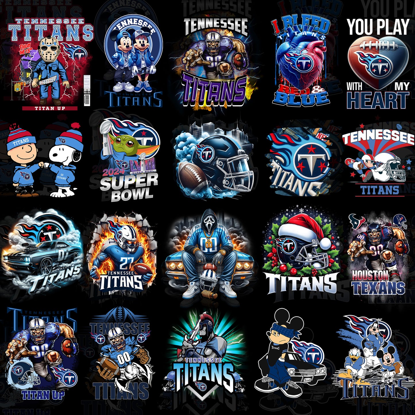 50 Tennessee Titans T Shirt Designs