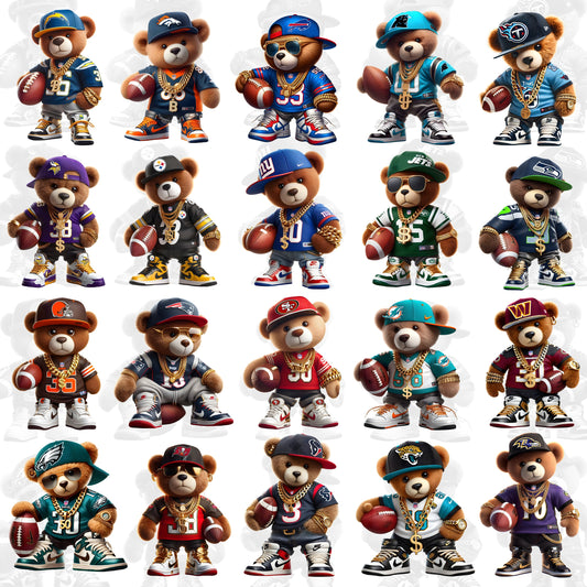 Luxury Hip Hop NFL Teddy Designs Vol1