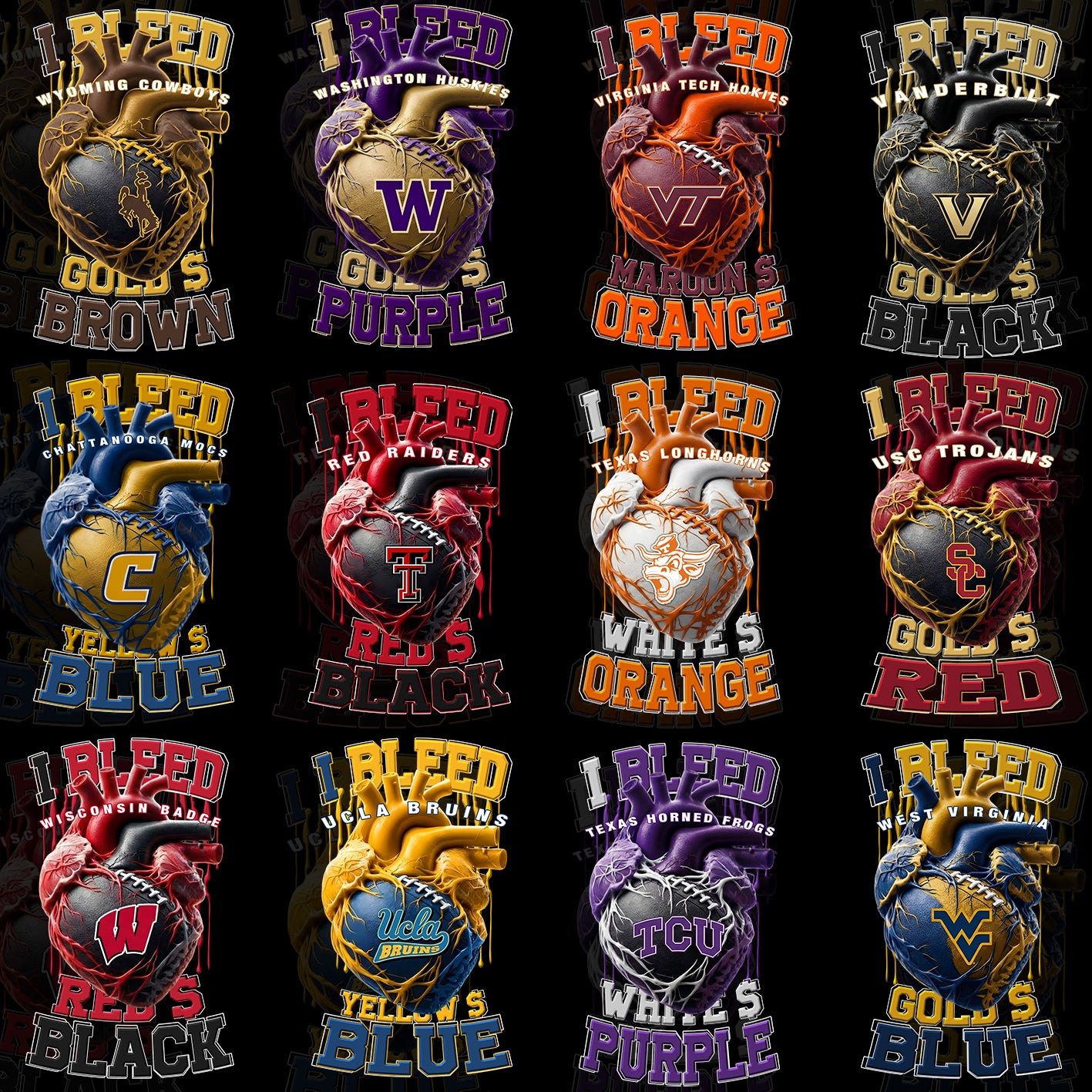 60 I Bleed College T Shirt Deisgns