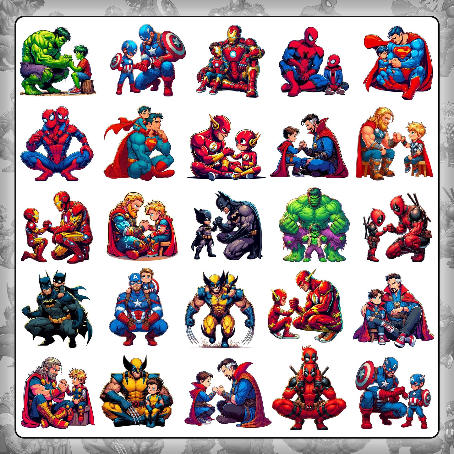 Super hero Father's Day T Shirt Designs